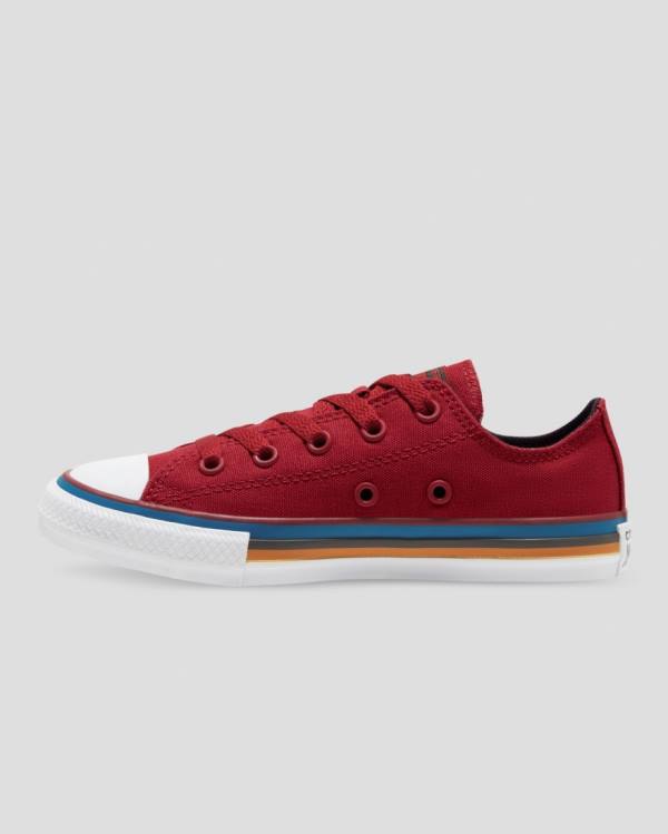 Zapatillas Bajas Converse Chuck Taylor All Star Multi Stripe Rojas | CV-056MWR