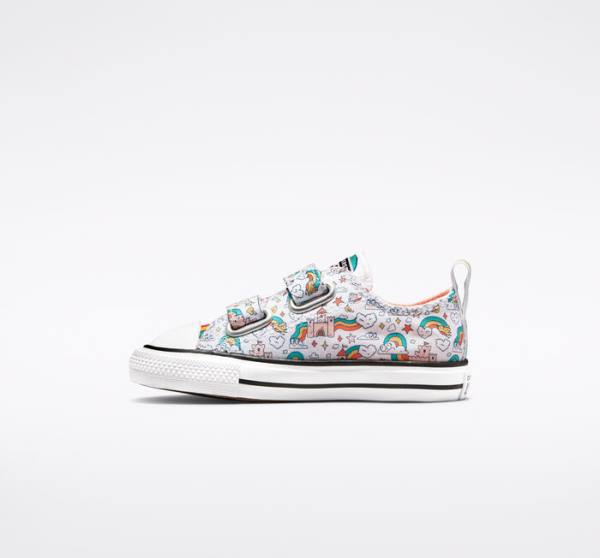 Zapatillas Bajas Converse Chuck Taylor All Star Easy-On Rainbow Castles Blancas Rosas Turquesa | CV-230BGP