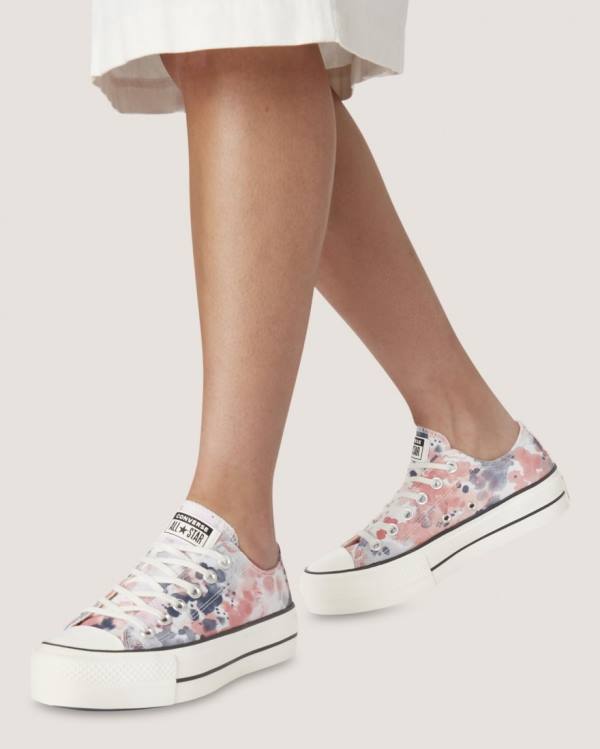 Zapatillas Bajas Converse Chuck Taylor All Star Lift Festival Gris Rosas | CV-351PDG