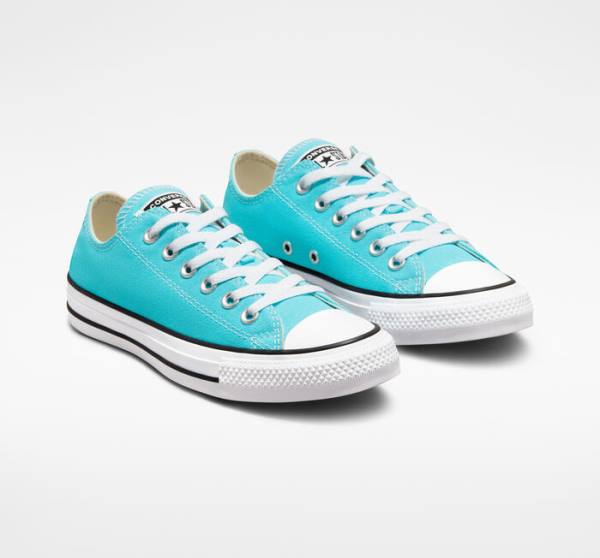 Zapatillas Bajas Converse Chuck Taylor All Star Seasonal Color Azules Blancas Negras | CV-354NRV