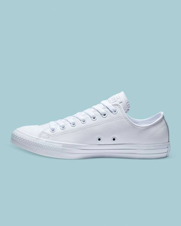 Zapatillas Bajas Converse Chuck Taylor All Star Cuero Blancas | CV-359GMA