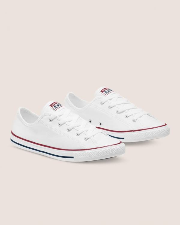 Zapatillas Bajas Converse Chuck Taylor All Star Dainty Basic Lona Blancas | CV-418QLU