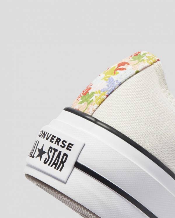 Zapatillas Bajas Converse Chuck Taylor All Star Lift Garden Party Beige | CV-451QOW