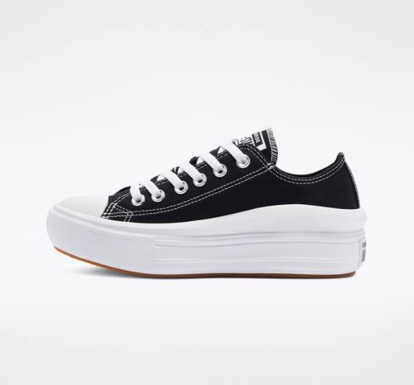 Zapatillas Bajas Converse Chuck Taylor All Star Move Plataforma Negras Blancas | CV-610LWU