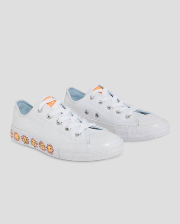 Zapatillas Bajas Converse Chuck Taylor All Star Sunny Side Print Blancas | CV-619SZK