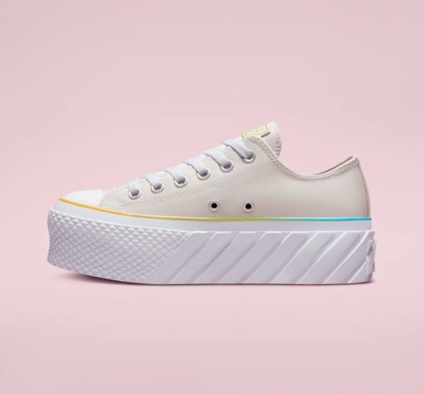 Zapatillas Bajas Converse Chuck Taylor All Star 2X Lift Plataforma Gradient Blancas Azules | CV-708JIY