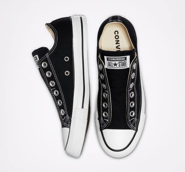 Zapatillas Bajas Converse Chuck Taylor All Star Slip Negras Blancas | CV-751EMZ