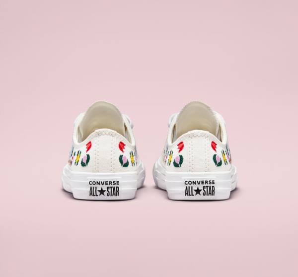 Zapatillas Bajas Converse Chuck Taylor All Star Floral Embroidery Blancas Blancas | CV-807RJH