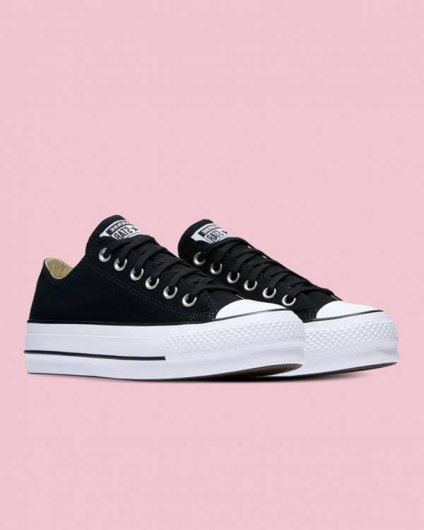 Zapatillas Bajas Converse Chuck Taylor All Star Lona Lift Negras | CV-814QKL