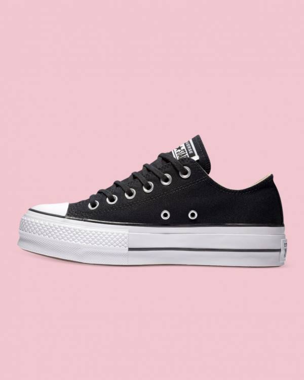 Zapatillas Bajas Converse Chuck Taylor All Star Lona Lift Negras | CV-814QKL