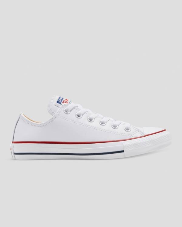 Zapatillas Bajas Converse Chuck Taylor All Star Cuero Blancas | CV-927DEN