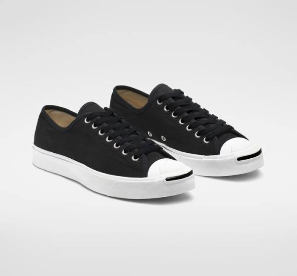 Zapatillas Bajas Converse Jack Purcell Lona Negras Blancas | CV-408ZEO