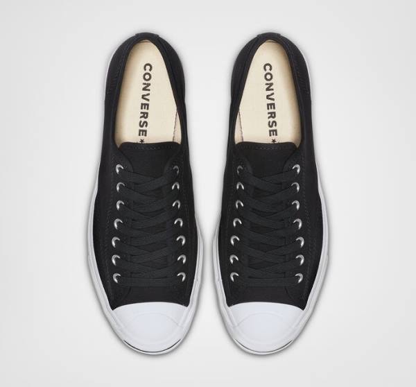 Zapatillas Bajas Converse Jack Purcell Lona Negras Blancas | CV-408ZEO