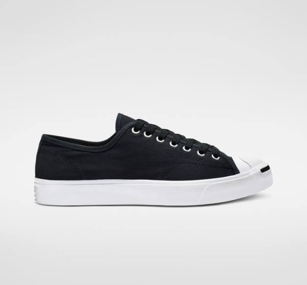 Zapatillas Bajas Converse Jack Purcell Lona Negras Blancas | CV-408ZEO