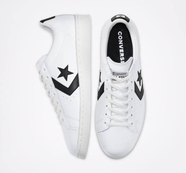 Zapatillas Bajas Converse OG Pro Cuero Blancas Negras Blancas | CV-518SVZ