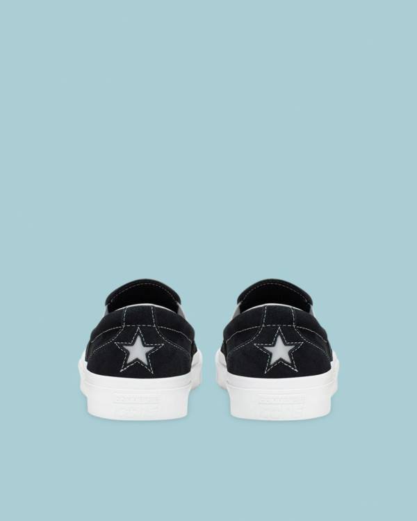 Zapatillas Bajas Converse One Star CC Slip On Negras | CV-943QWL