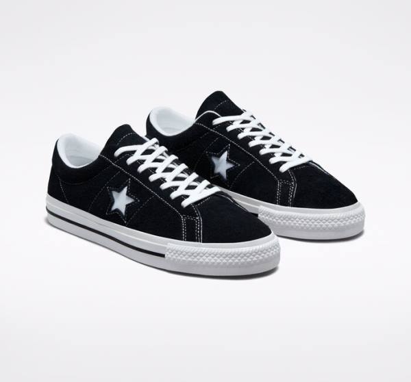 Zapatillas Bajas Converse One Star Negras Blancas | CV-759VGE