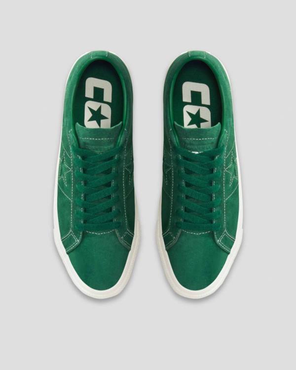 Zapatillas Bajas Converse One Star Pro Pigskin Gamuza Verde | CV-568KDP