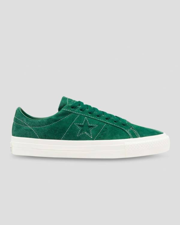 Zapatillas Bajas Converse One Star Pro Pigskin Gamuza Verde | CV-568KDP