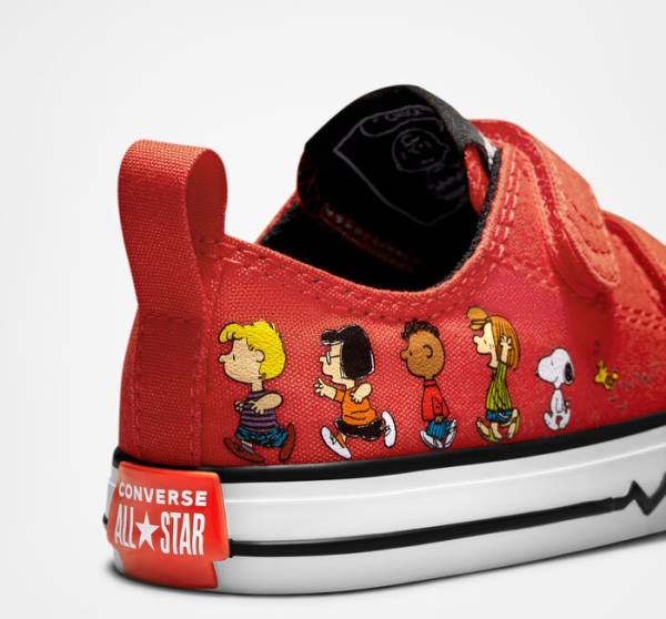 Zapatillas Bajas Converse Peanuts Chuck Taylor All Star Easy-On Rojas Negras Blancas | CV-082MRU