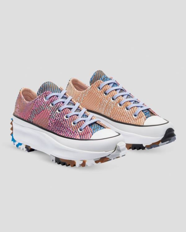 Zapatillas Bajas Converse Run Star Hike Knit Print Naranjas Rosas | CV-395IBX