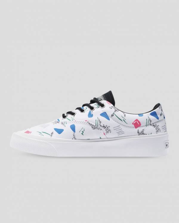 Zapatillas Bajas Converse Skid Grip 80s Archive Print Blancas | CV-871RGE