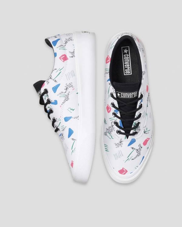 Zapatillas Bajas Converse Skid Grip 80s Archive Print Blancas | CV-871RGE