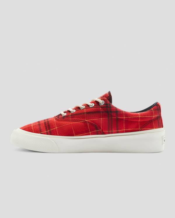 Zapatillas Bajas Converse Skidgrip Twisted Plaid Rojas | CV-342JHX