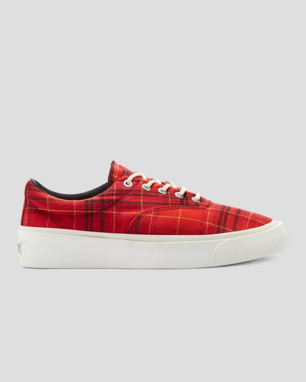 Zapatillas Bajas Converse Skidgrip Twisted Plaid Rojas | CV-342JHX