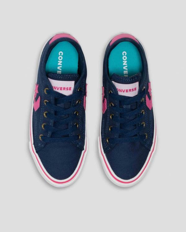 Zapatillas Bajas Converse Star Replay Azules Rosas | CV-643XPS