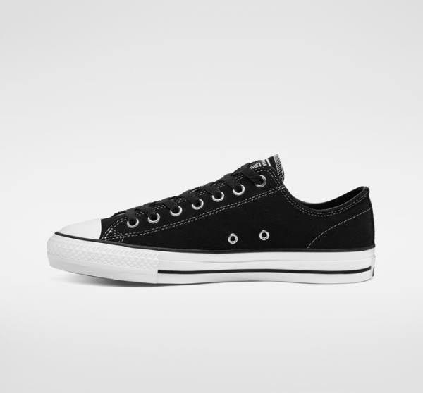 Zapatillas Skate Converse CONS Chuck Taylor All Star Pro Gamuza Negras Blancas | CV-364XDV