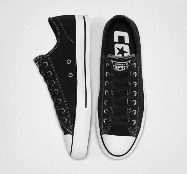 Zapatillas Skate Converse CONS Chuck Taylor All Star Pro Gamuza Negras Blancas | CV-364XDV